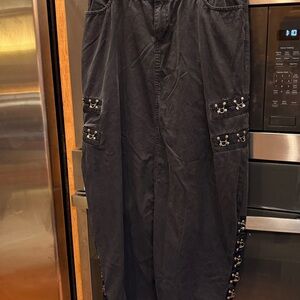 Vtg 90 ‘s Y2K Macgear Imdustrial Goth RARE Maxi skirt w Side Details size 16